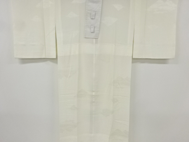 JAPANESE KIMONO / VINTAGE HITOE JUBAN / WOVEN DISTANT MOUNTAINS